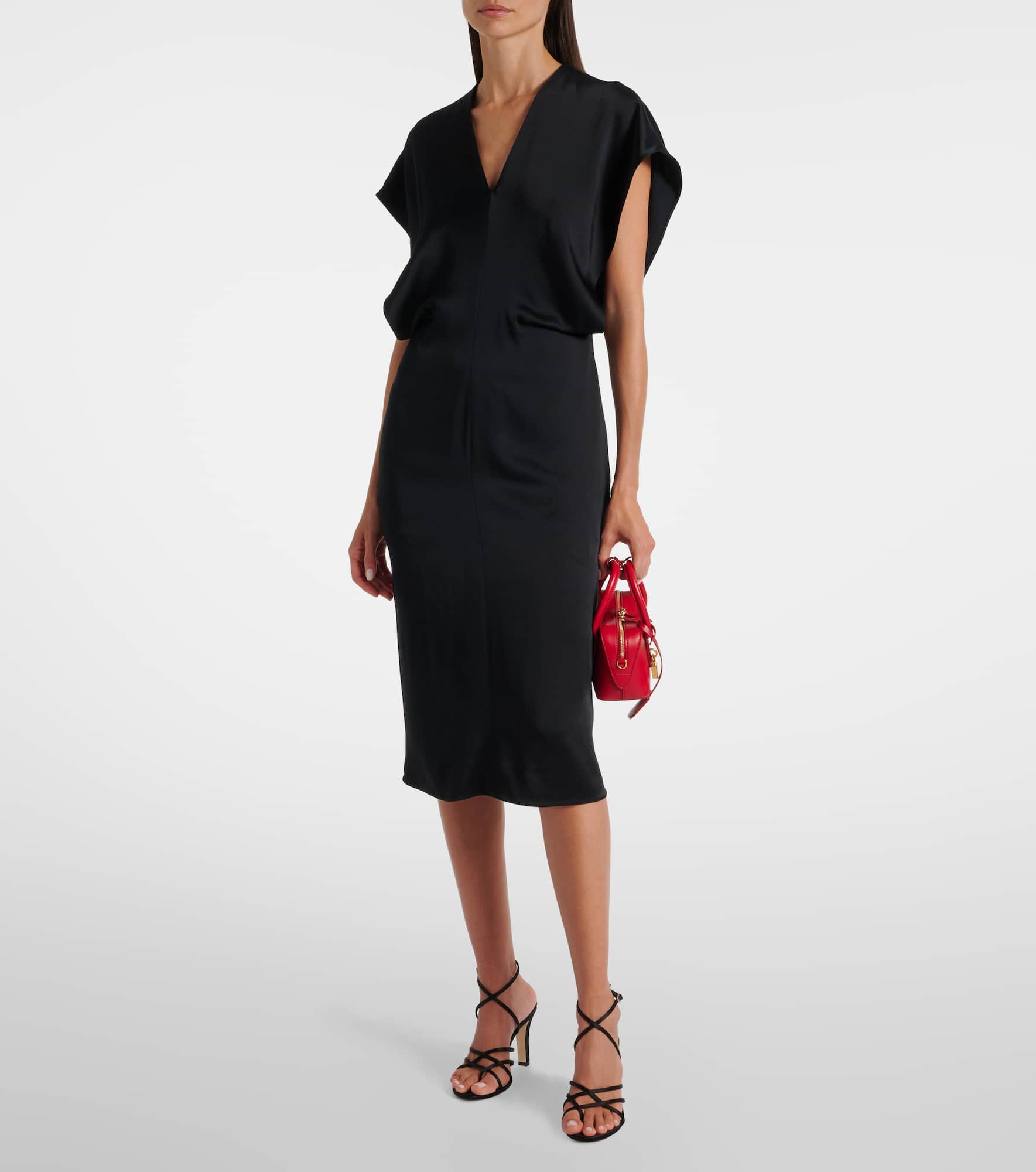 Satin midi dress - 2