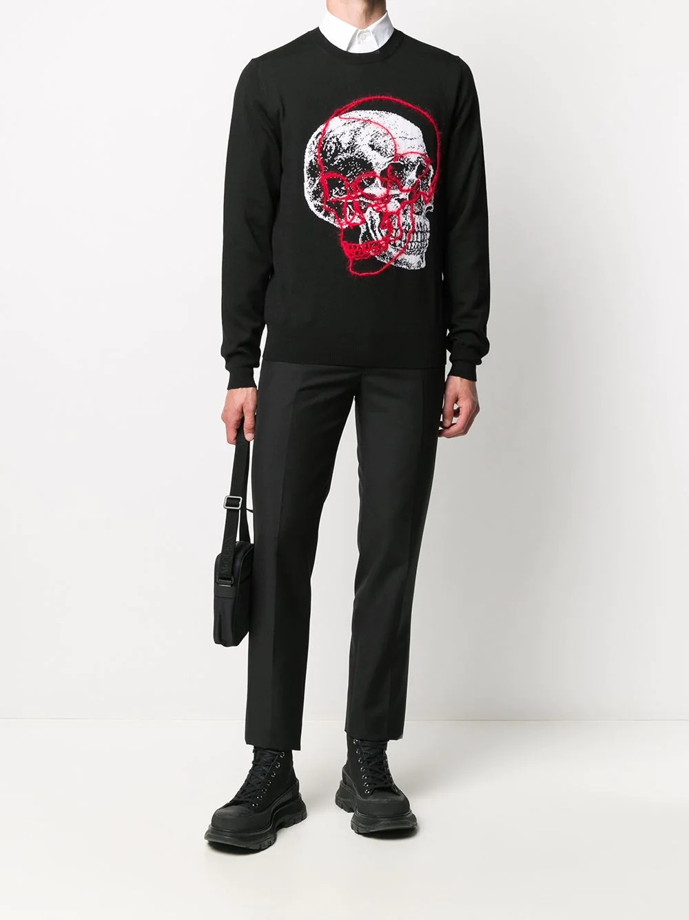 skull motif knitted jumper - 2