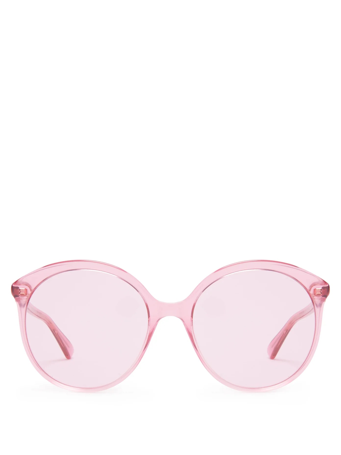 Cat-eye round acetate sunglasses - 1