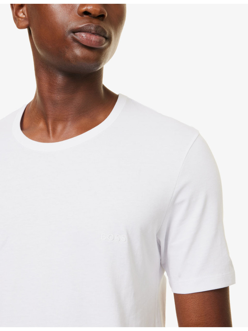 Crewneck Brand-Embroidered Pack of Three Cotton-Jersey T-Shirts 4