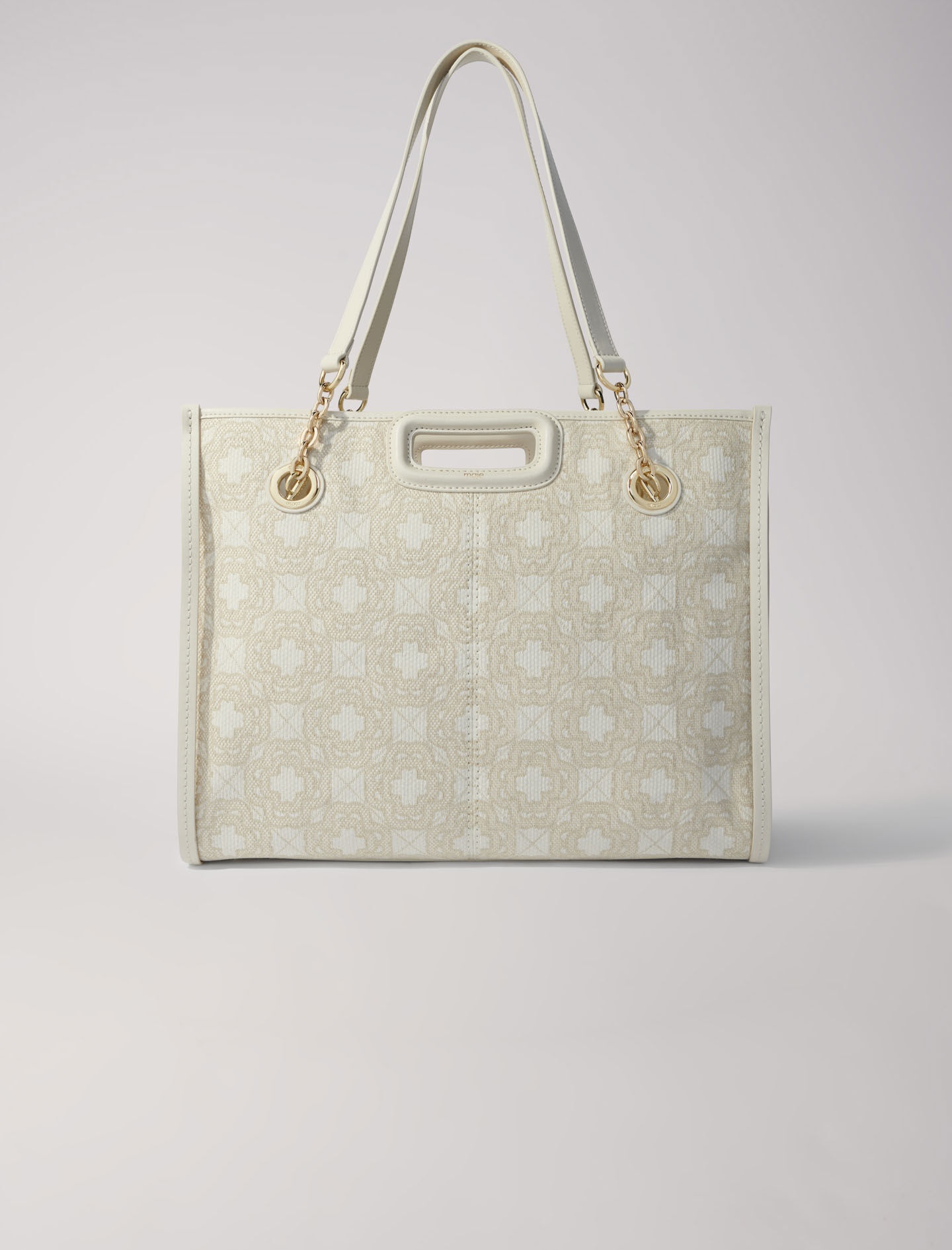 Clover print canvas shopping bag - 1