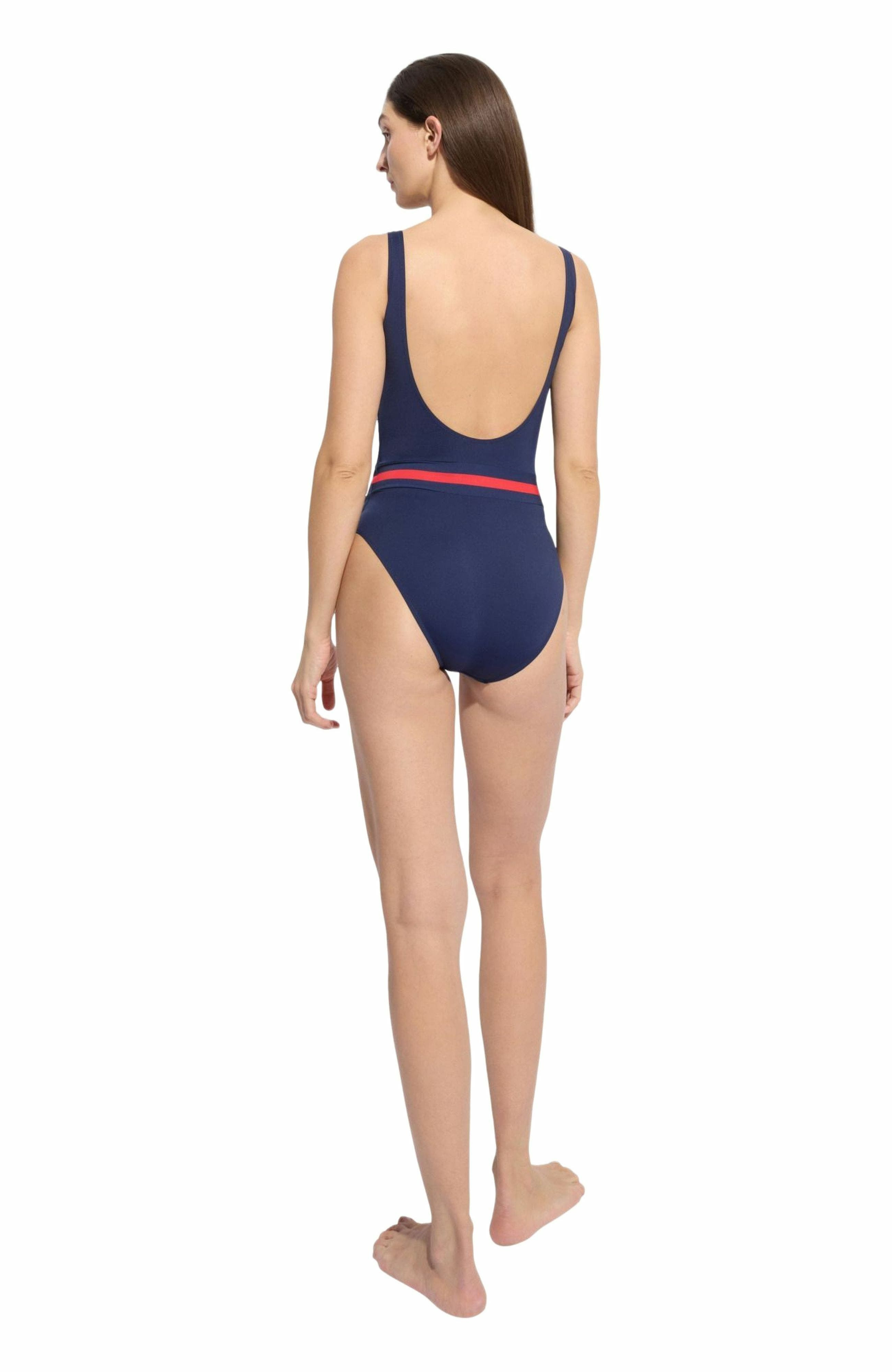 Women's Solid One-Piece Swimsuit - 2