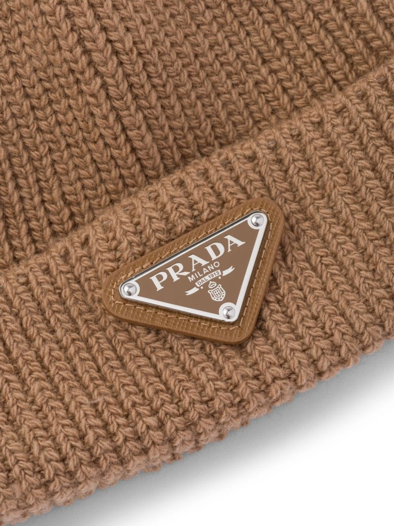 Prada ribbed-knit cashmere beanie outlook