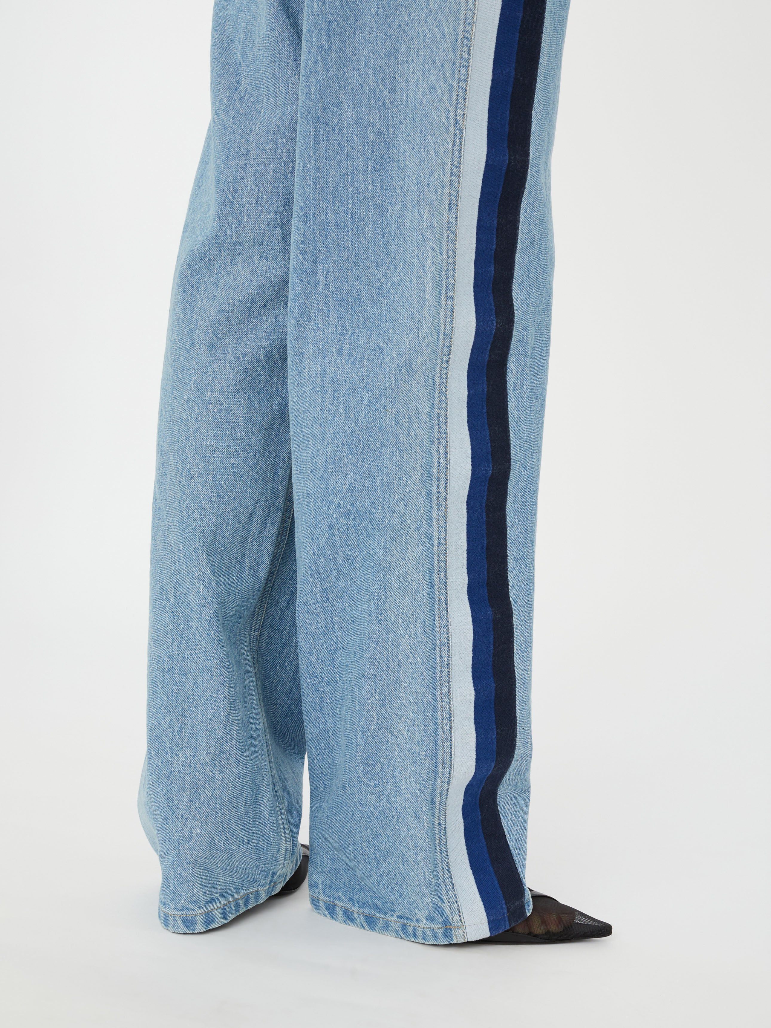 Streaked Denim Jean - 5
