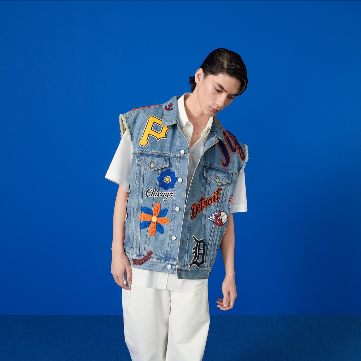 Denim vest with MLB™ patches - 4