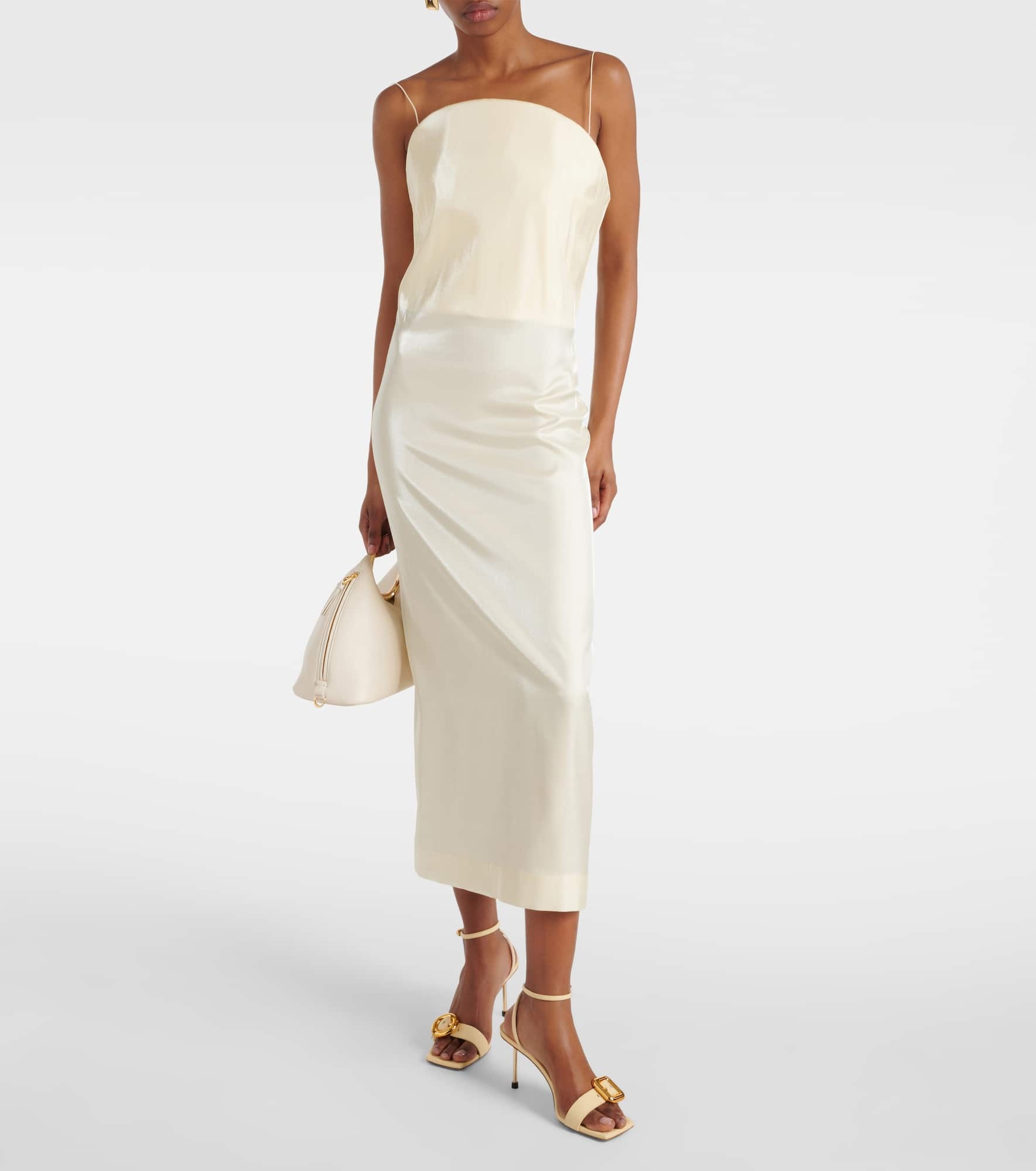 La Robe Carino satin midi dress - 2