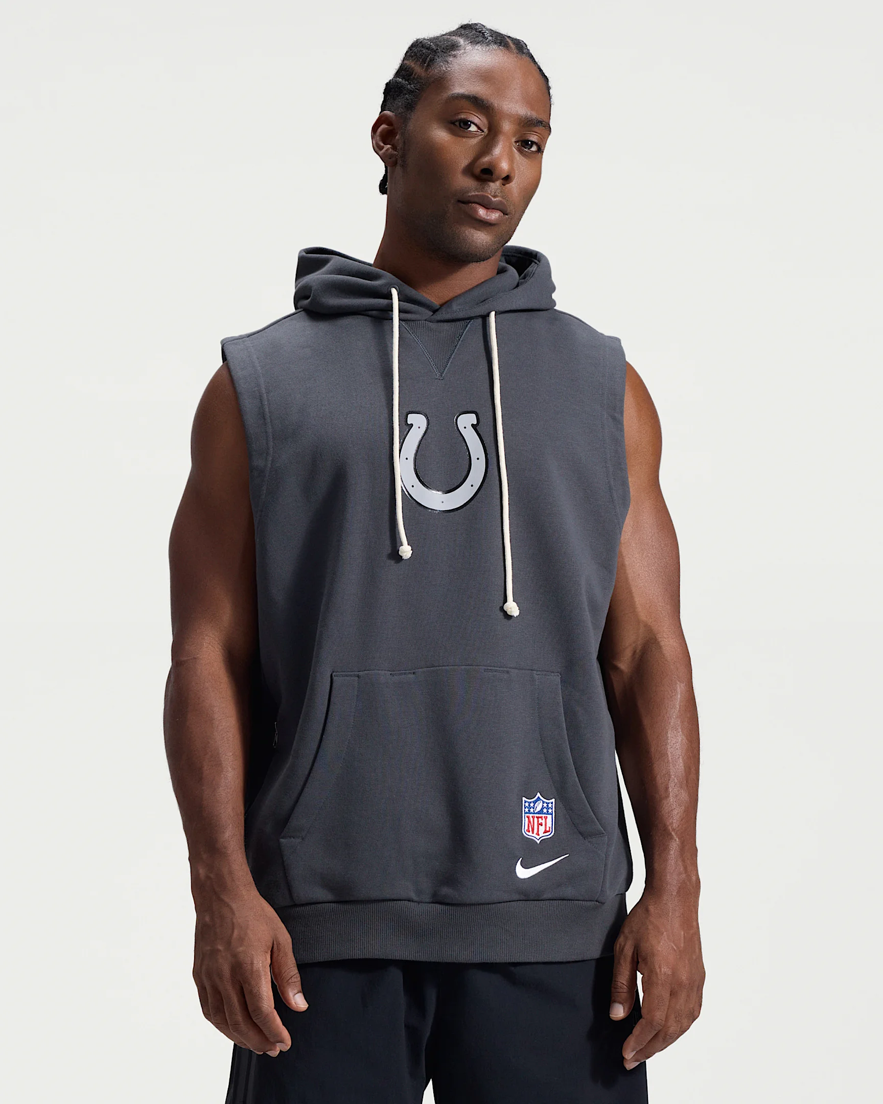Indianapolis Colts Rivalries Collection Sideline Men's Nike Dri-FIT NFL Sleeveless Pullover Hoodie - 1