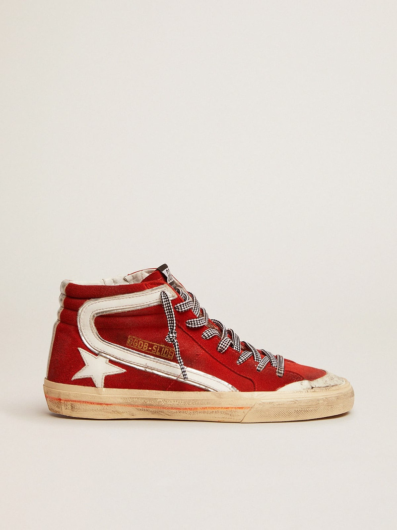 Men's Slide Penstar in red suede - 1