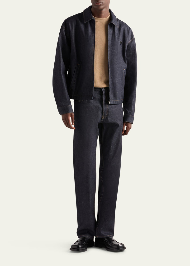Prada Men's Raw Denim Straight Leg Jeans outlook