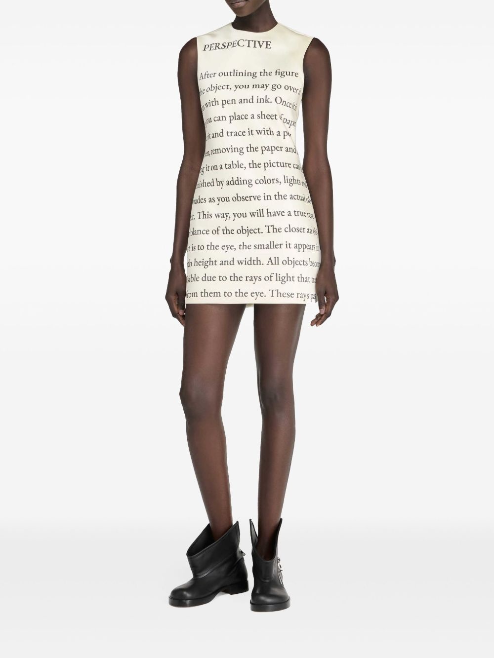 text-print mini dress - 2