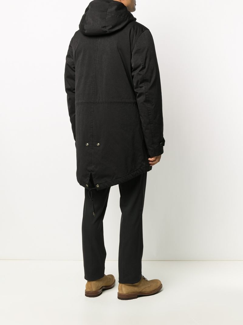 zip-up hooded coat - 7