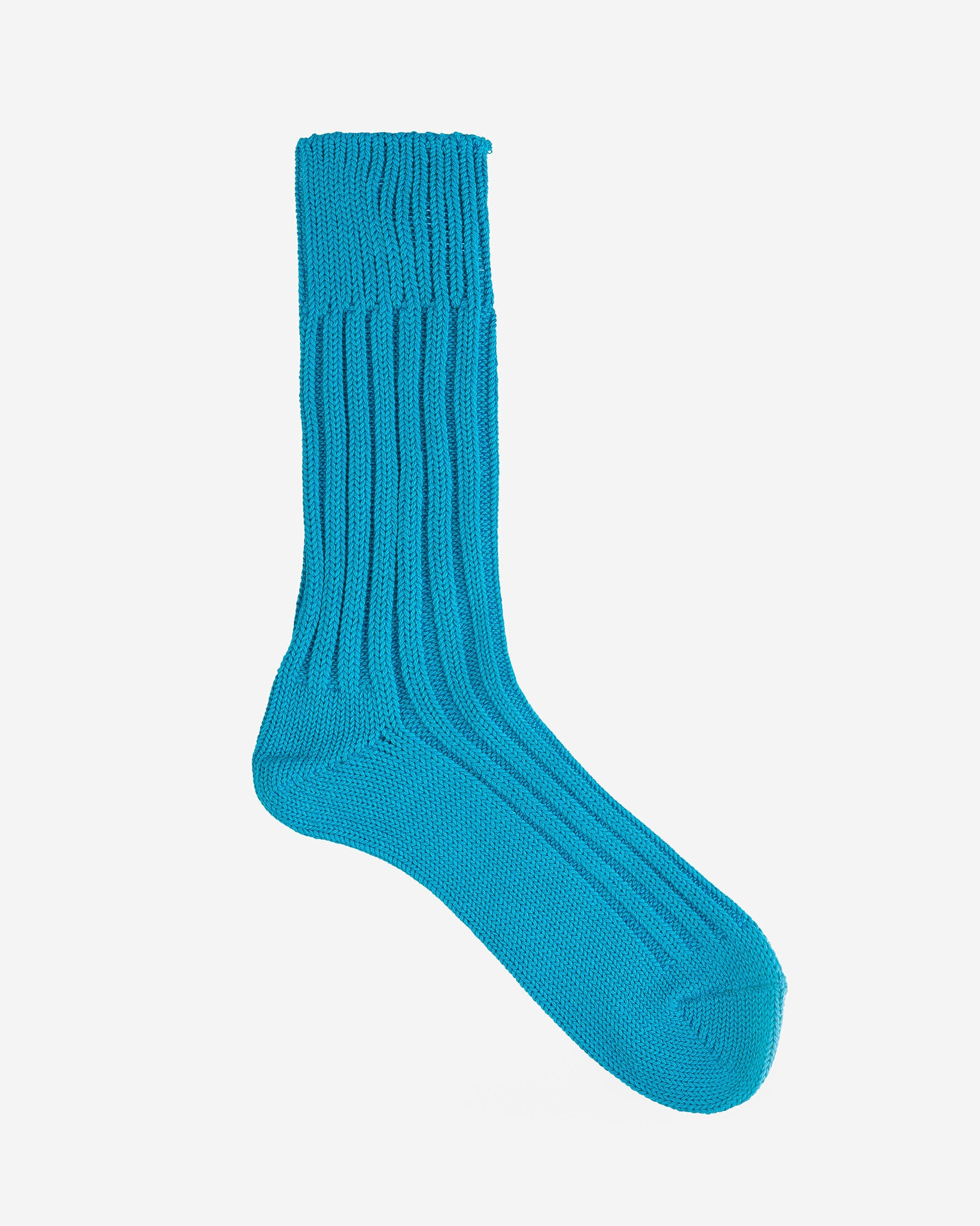 DEC-CAS-TUR Decka Cased Heavyweight Plain Socks - Turquoise - 3