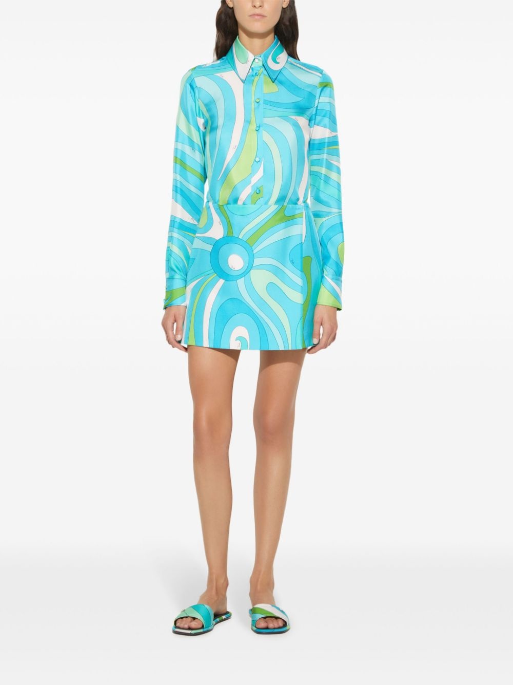 Marmo-print silk shirt - 2