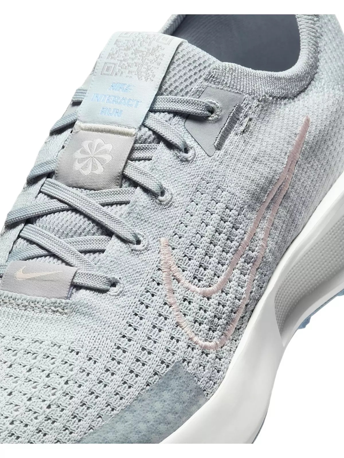 Interact Run "Light Smoke Grey/Psychic Blue/Summit White/Echo Pink" Women's Running Shoe - 6