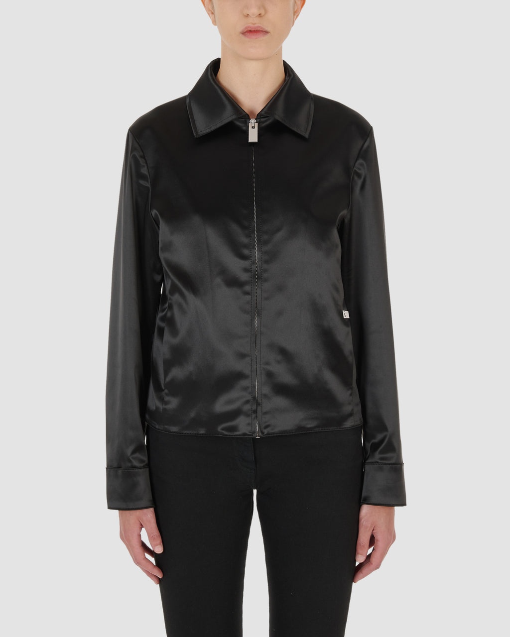 MICRO BUCKLE SATIN JACKET - 2