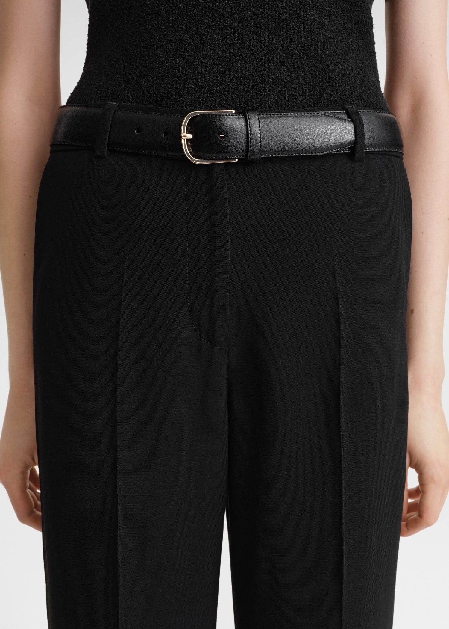 Relaxed straight trousers black - 3