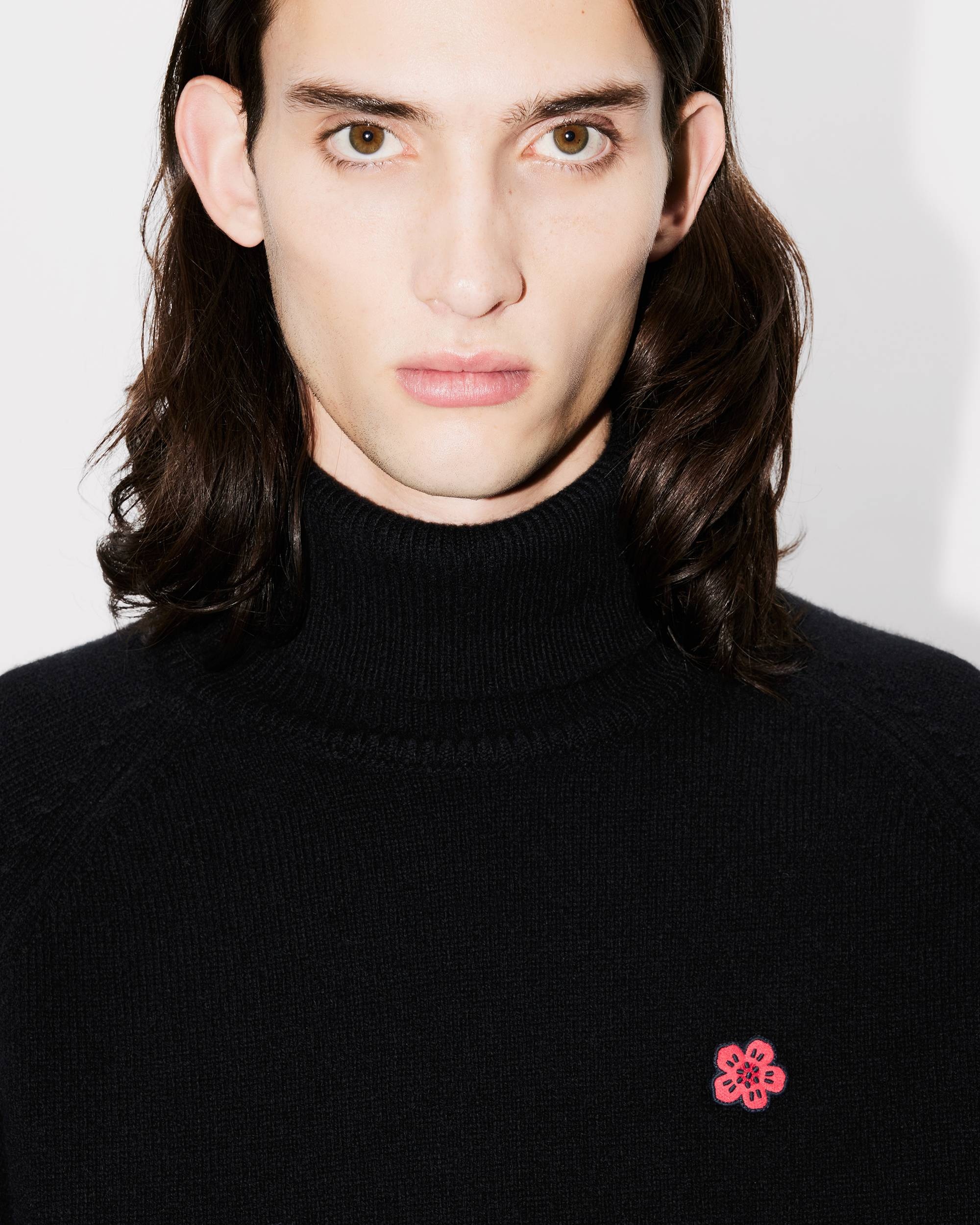'Boke Flower' embroidered turtleneck jumper in wool - 6