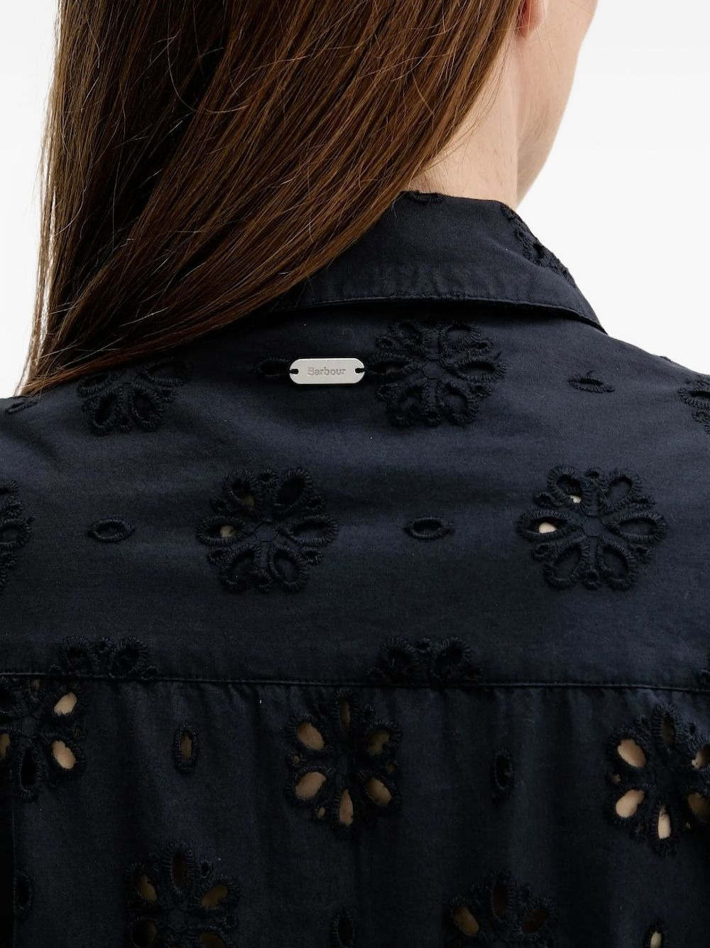 broderie-anglaise midi shirt dress - 5
