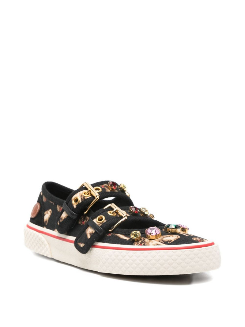 Valentino double-buckle slip-on ballerina sneakers outlook