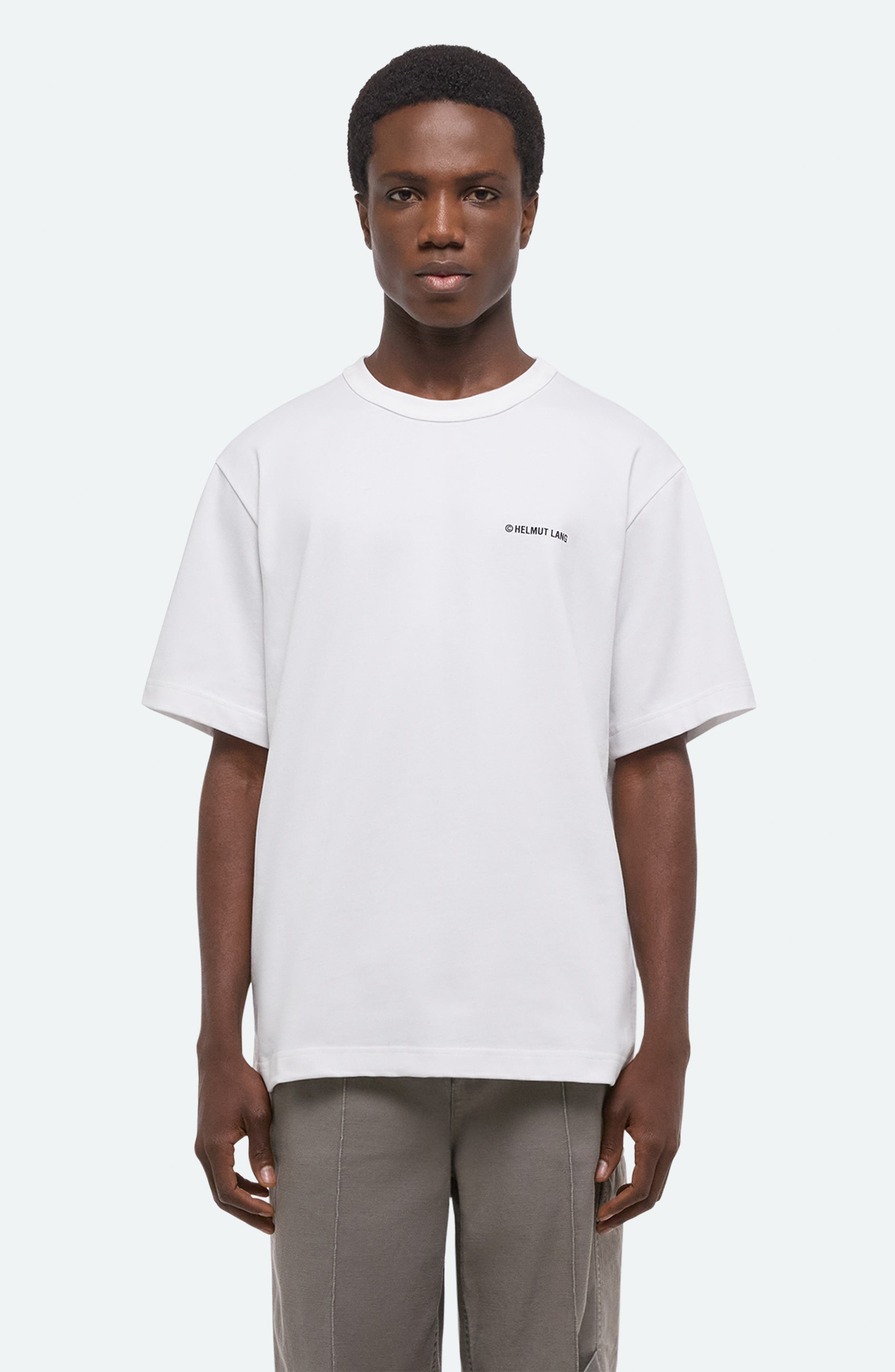 Helmut Lang Plastic Logo Cotton Graphic T-Shirt in White at Nordstrom - 8