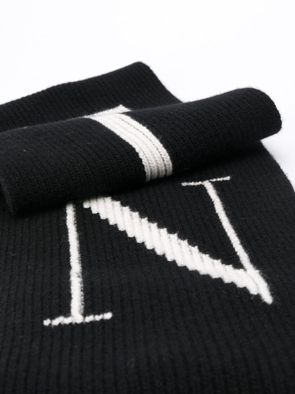 knitted logo scarf - 3