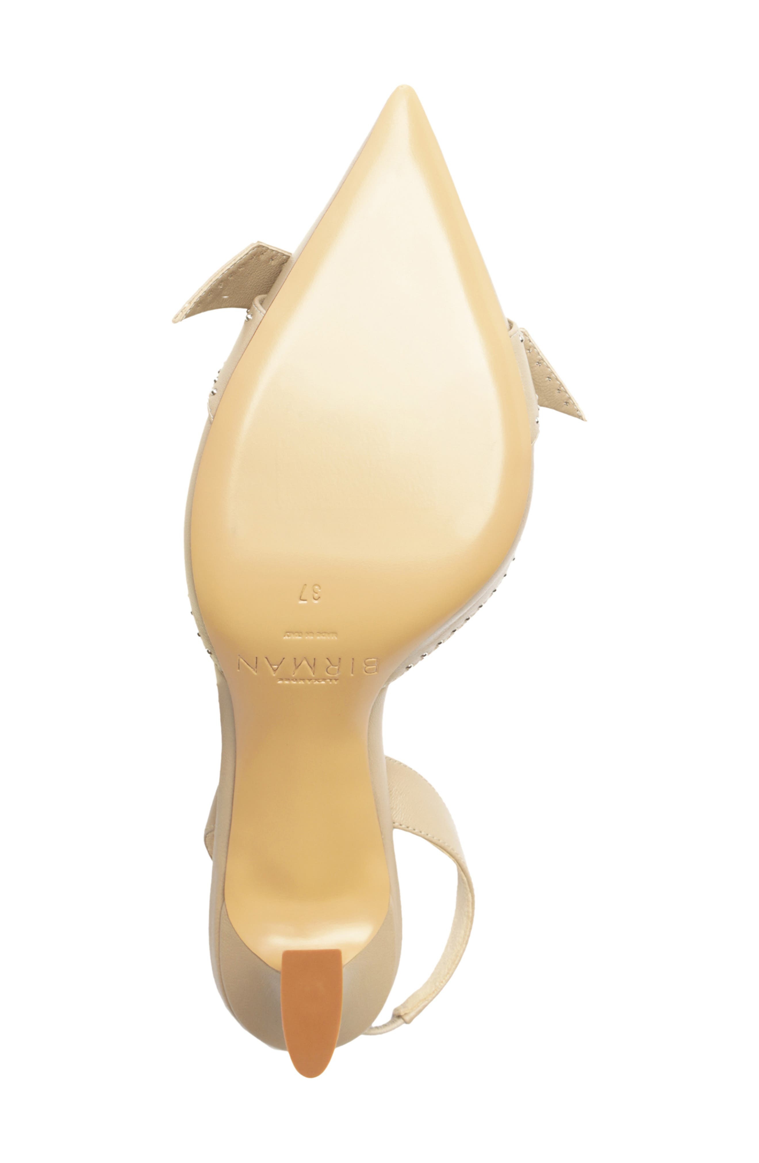 Alexandre Birman Clarita Bell Stud Pointed Toe Slingback Pump in Semolina at Nordstrom - 6