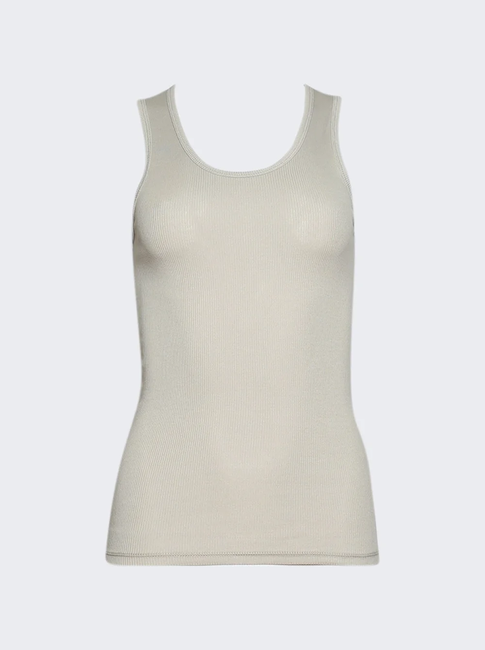 Ribbed Tank Top Taupe - 1