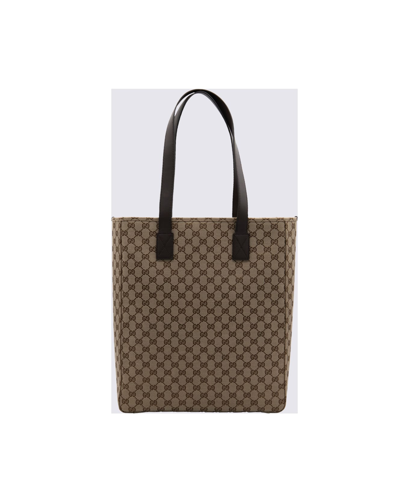 Beige Leather Totes - 3
