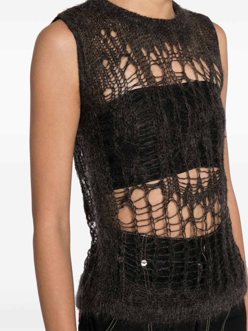 Spider open-knit tank top - 5
