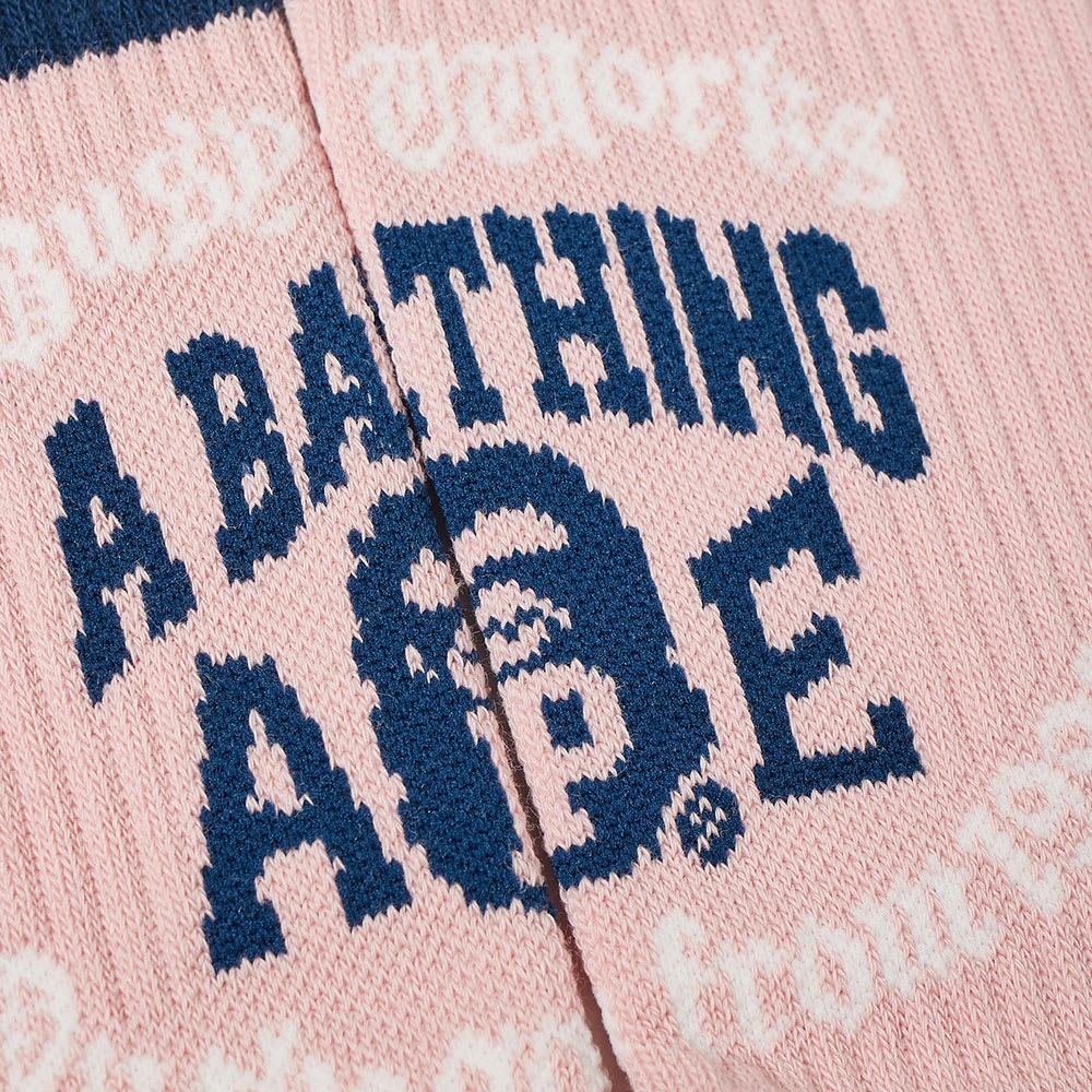 A Bathing Ape College Logo Sock - 2