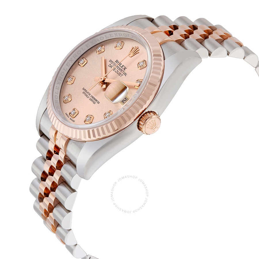 Rolex Oyster Perpetual Datejust 36 Rose Dial Stainless Steel and 18K Everose Gold Jubilee Bracelet A - 2