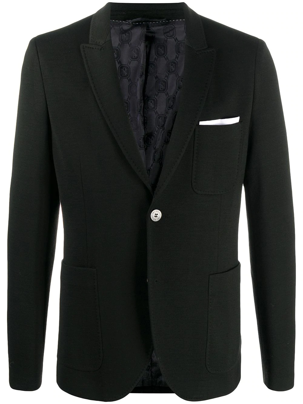 single-breasted fitted blazer - 1