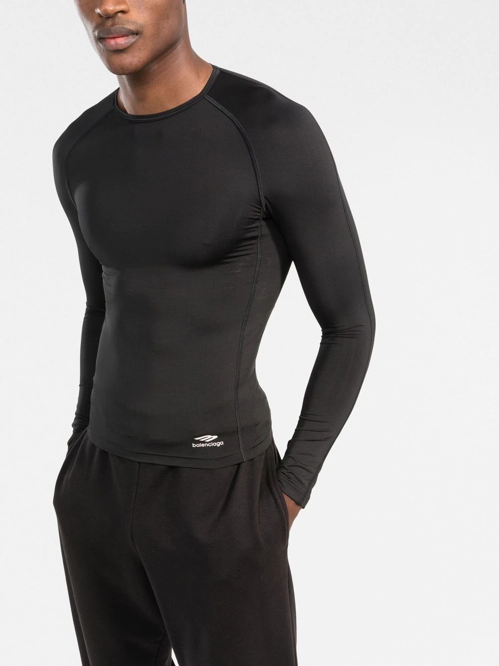 crew-neck athletic top - 3