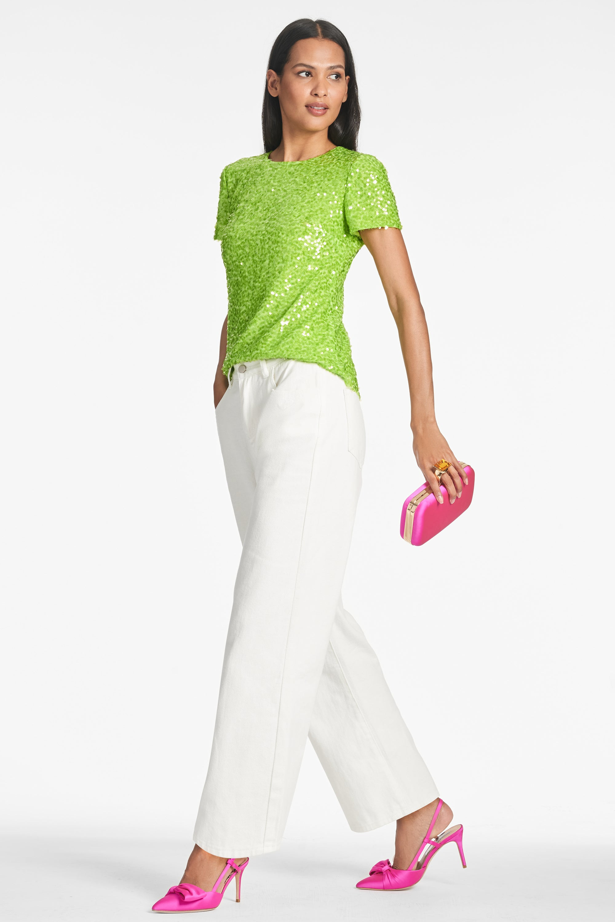 Veronica Top - Electric Lime - 2