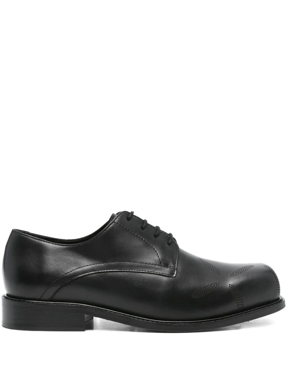slashed square toe derby shoes - 1