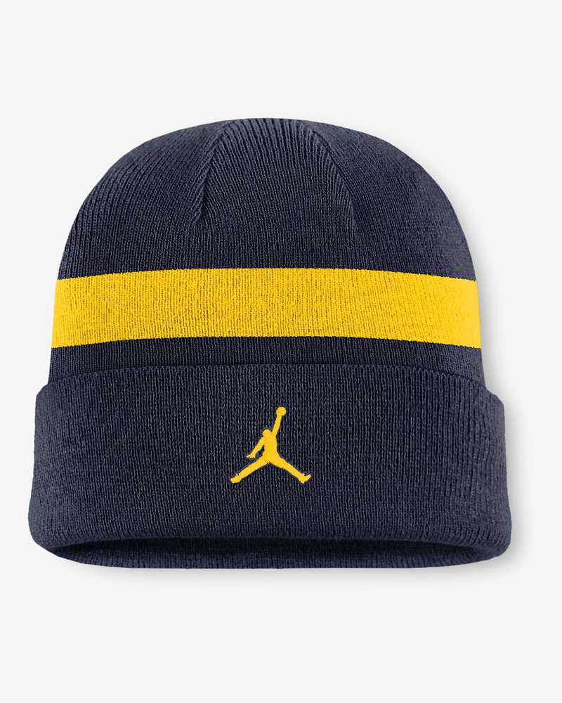 Jordan Michigan Primetime Utility Campus Men's Jordan Brand College Cuffed Beanie outlook