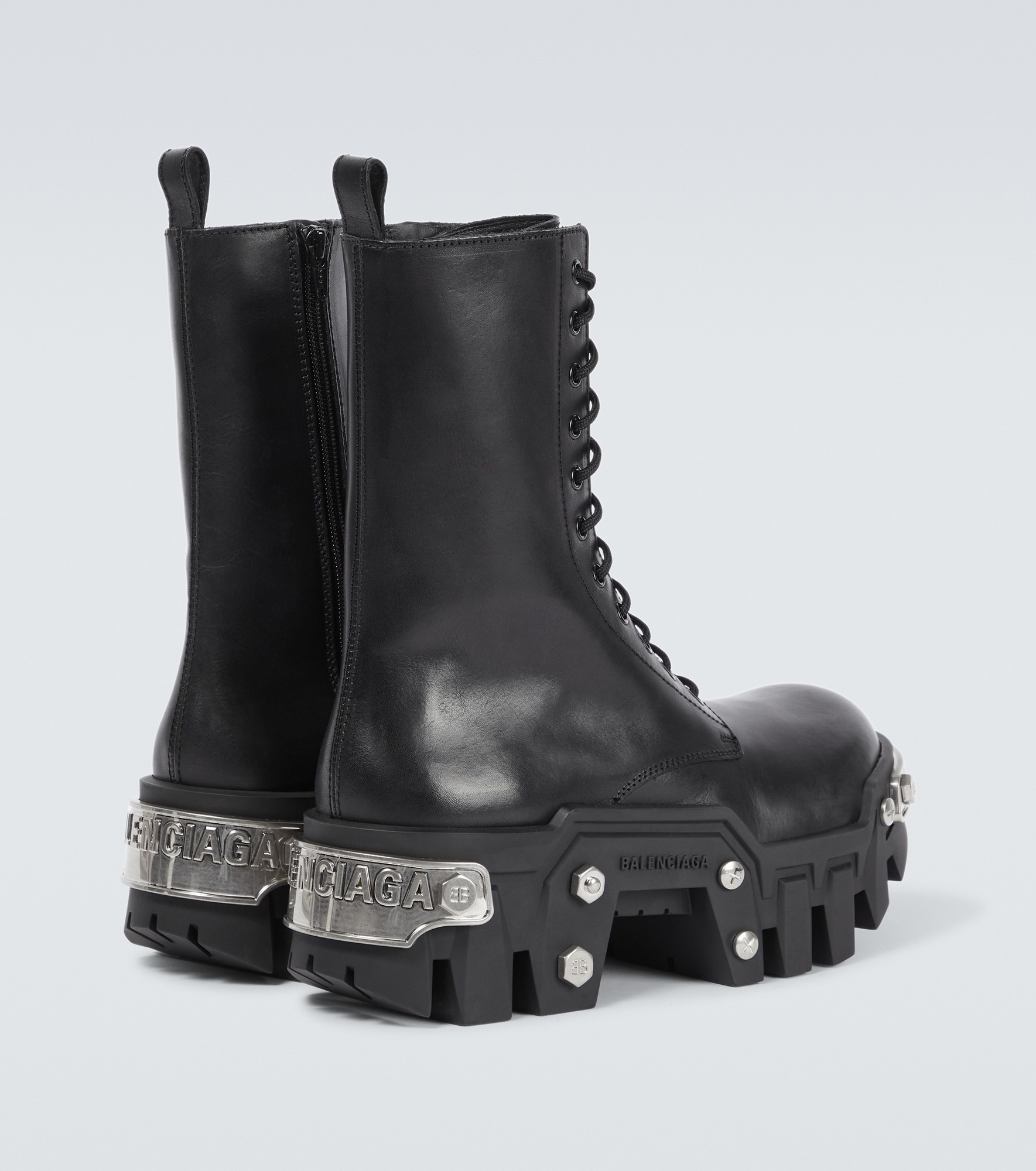 Bulldozer leather lace-up boots - 6