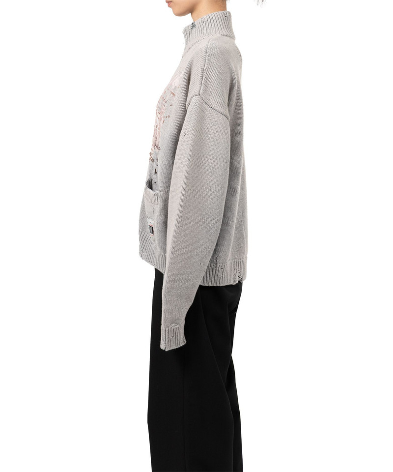 Cat Jacquard Knit Cardigan 11