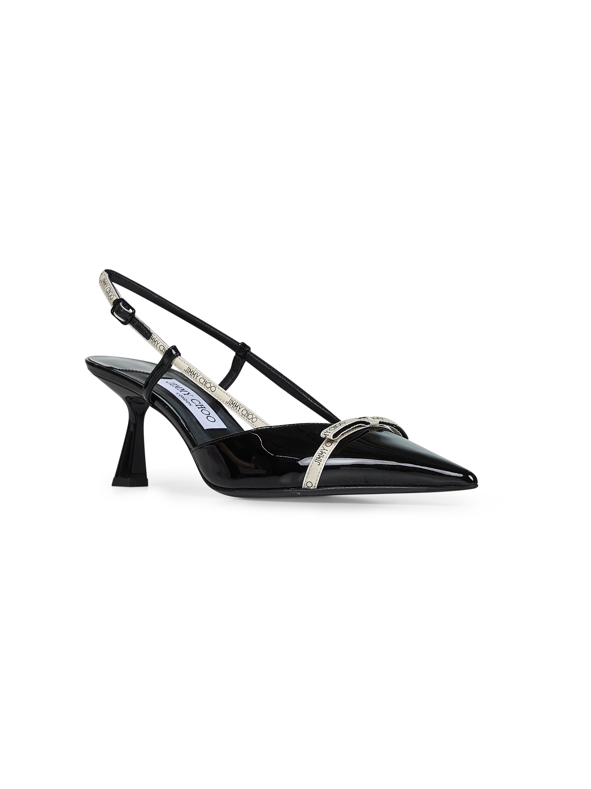 Black patent leather Camila 65 slingback pumps - 2