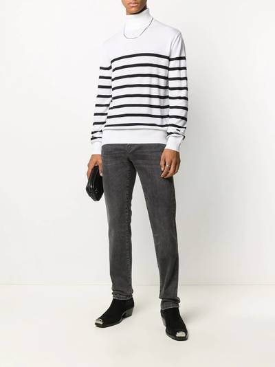 Balmain striped rollneck jumper outlook