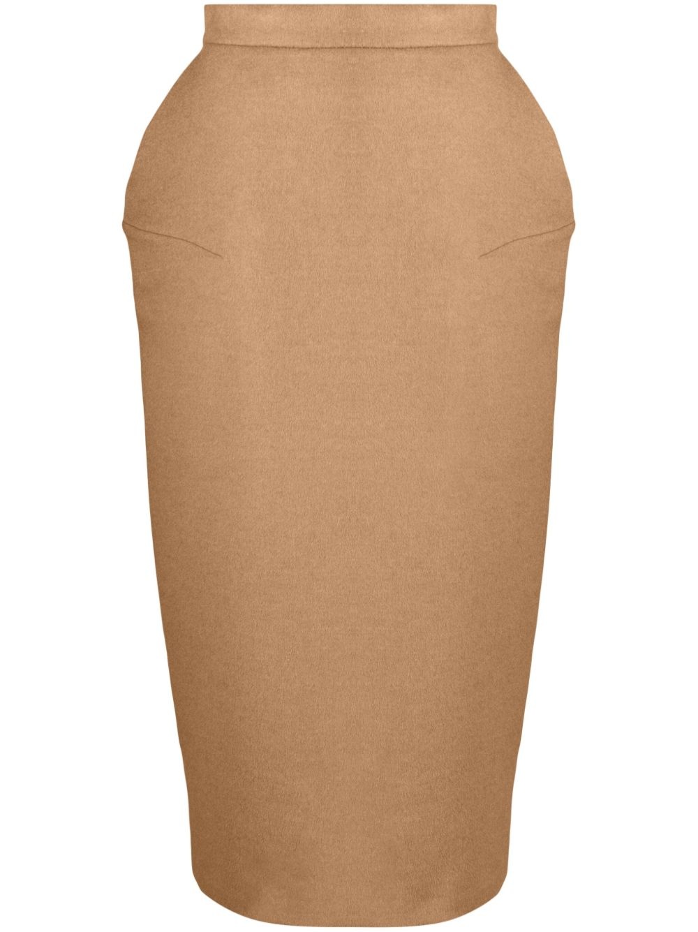Babele dart-detail brushed midi skirt - 1