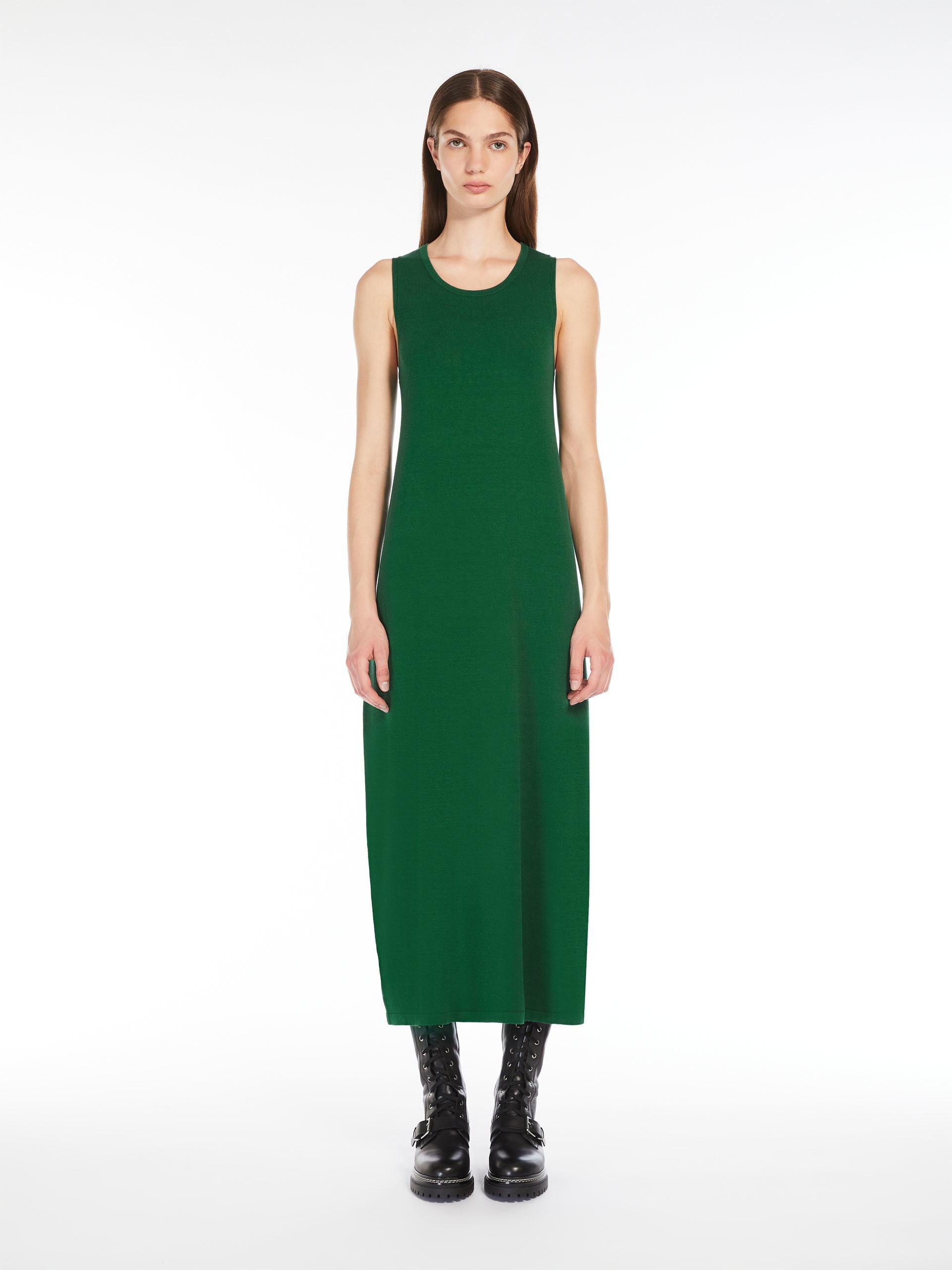 UNISONO Sleeveless stretch viscose dress - 3