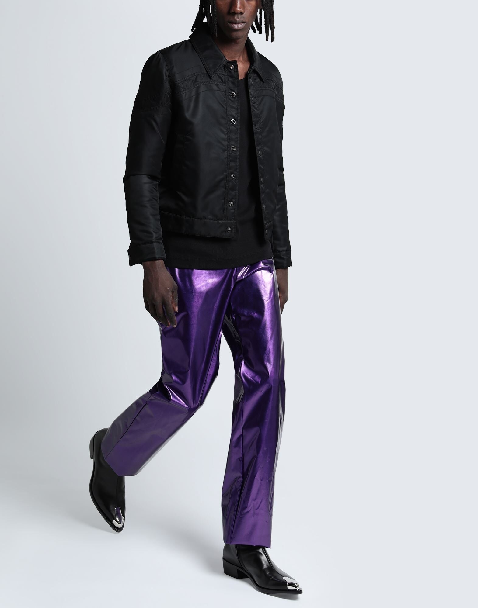 Purple Men's Casual Pants - 2