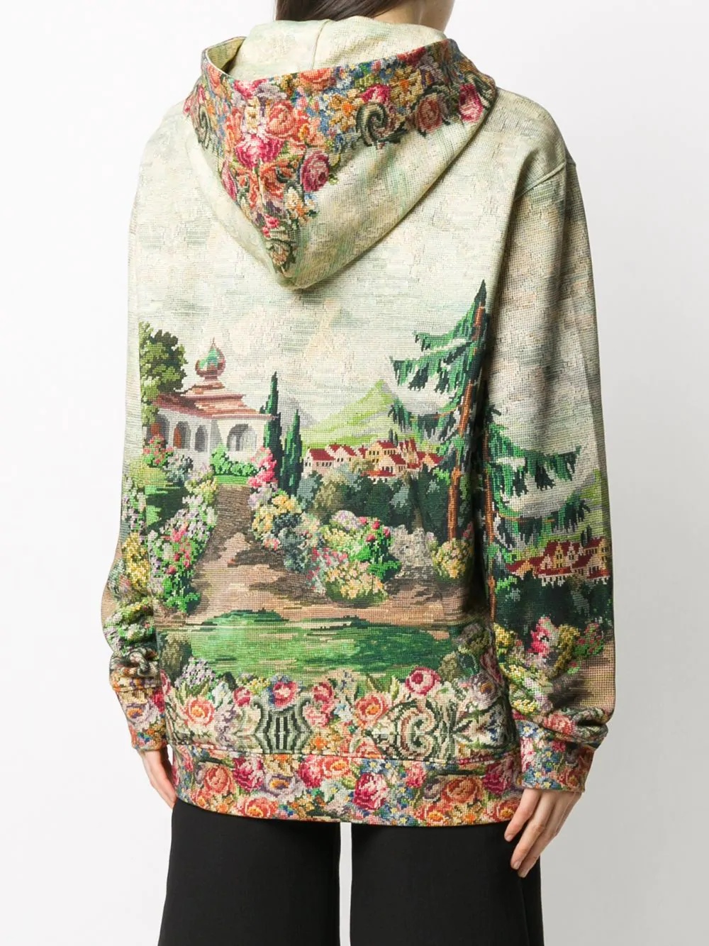 tapestry-print hoodie - 4