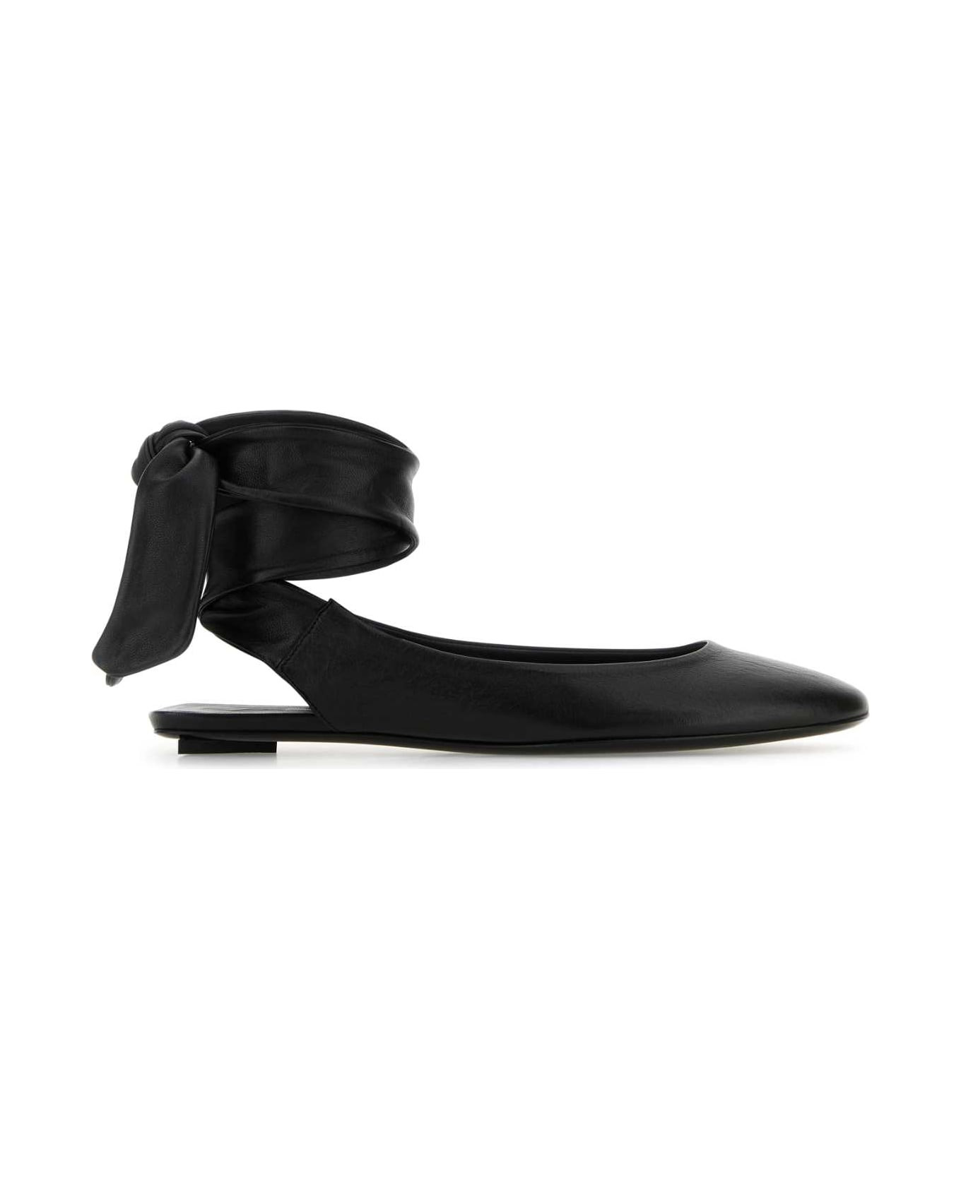 Black Leather Cloã¨ Slippers - 1