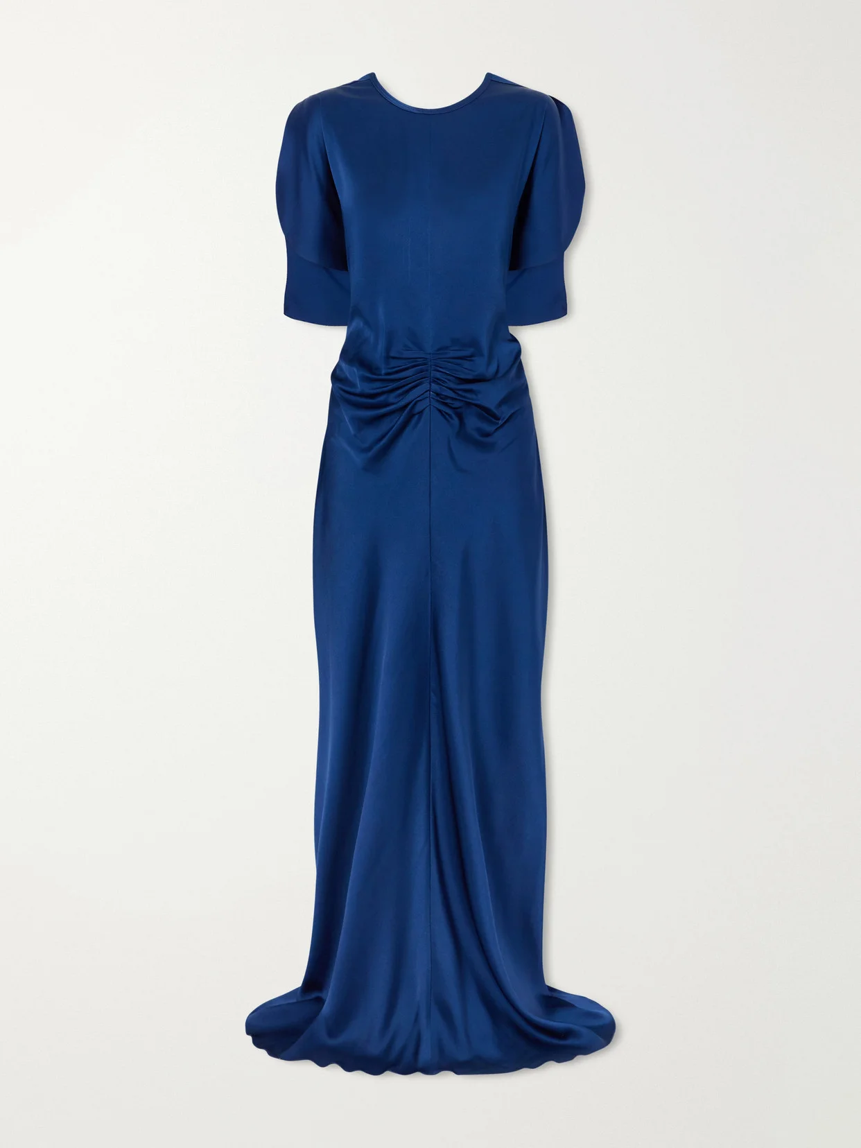 Isabella Ruched Satin Gown - 1