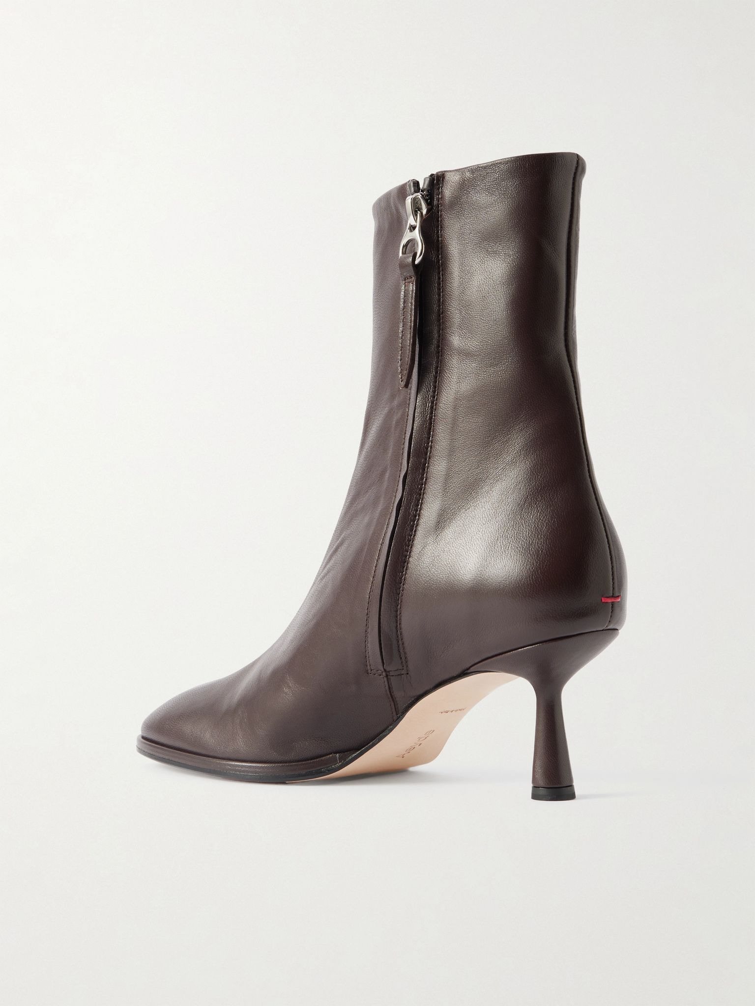Dorothy leather ankle boots Dark brown - 3