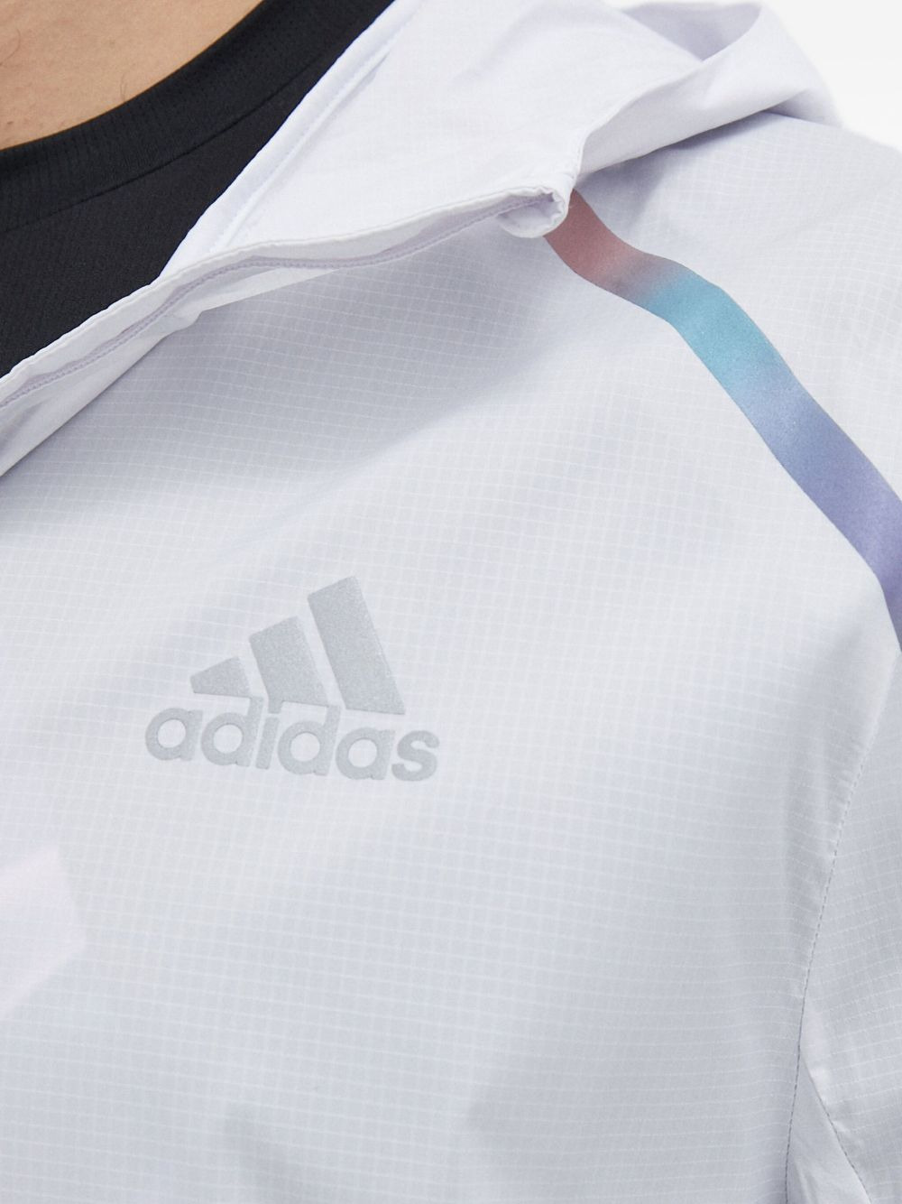 reflective-stripe hooded jacket - 4