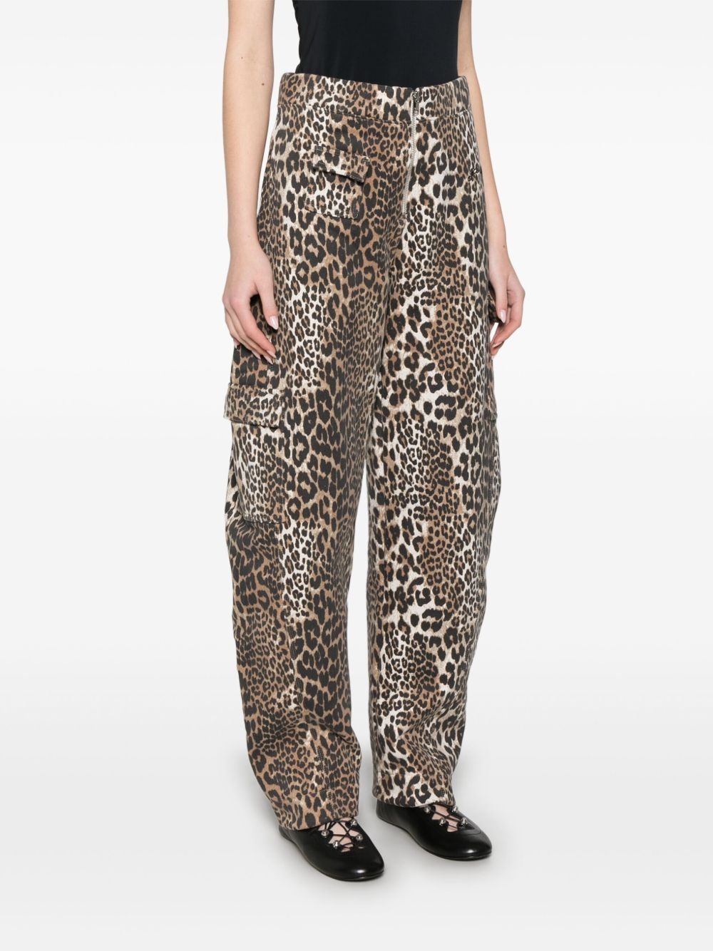 leopard-print trousers - 3