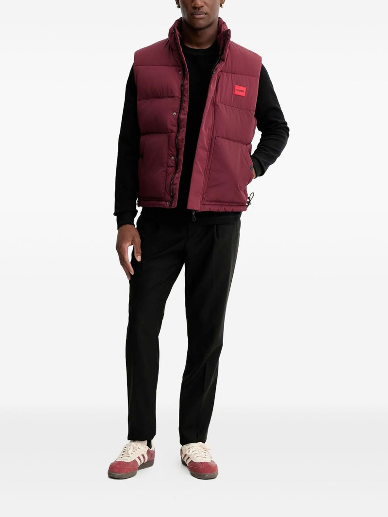 HUGO padded logo-patch gilet outlook
